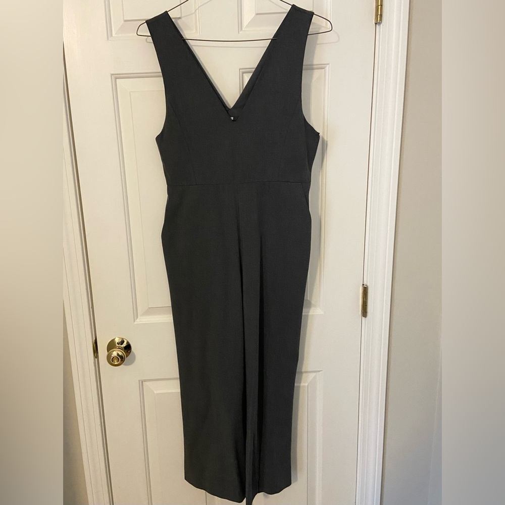 Uniqlo Charcoal Cropped Jumpsuit
